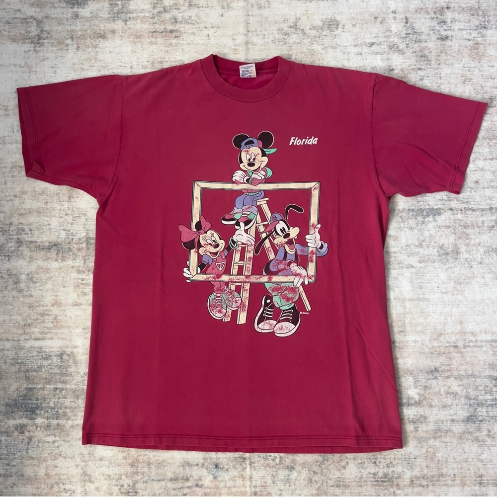 Vintage 90s Disney Mickey Minnie Goofy Florida Tshirt